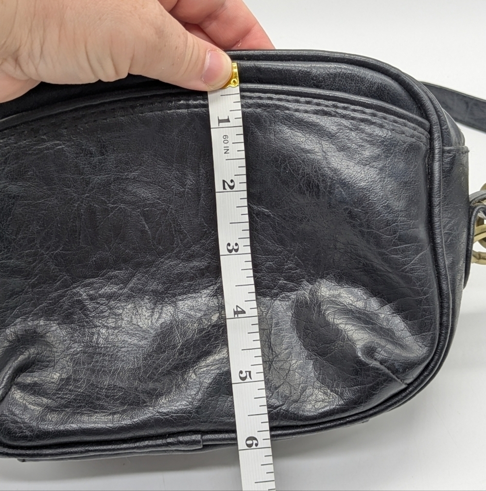 Vintage Gianni Black Leather Purse - Picture 10 of 11